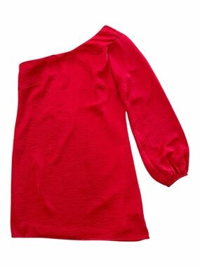 Karlie Red One-Shoulder Crepe Mini Cocktail Dress S